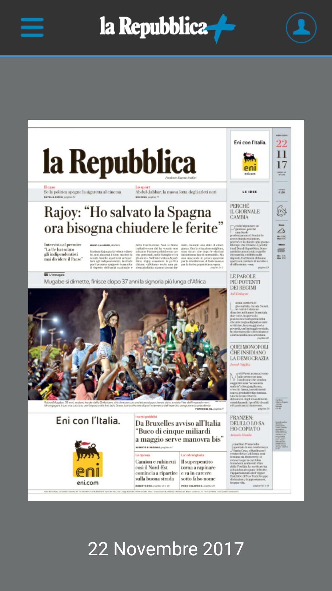 la Repubblica + per smartphone